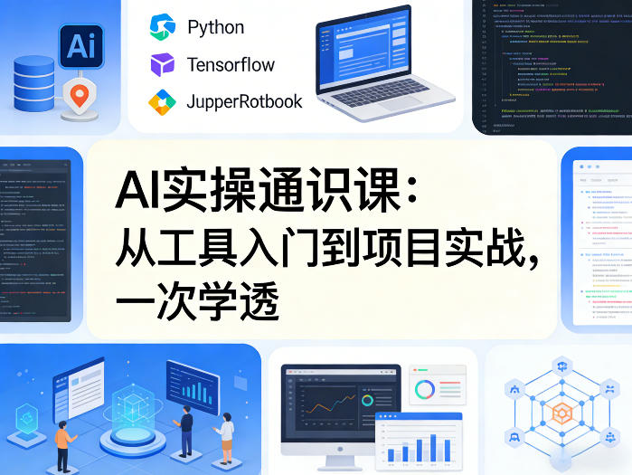 AI实操通识课，从工具入门到项目实战，一次学透