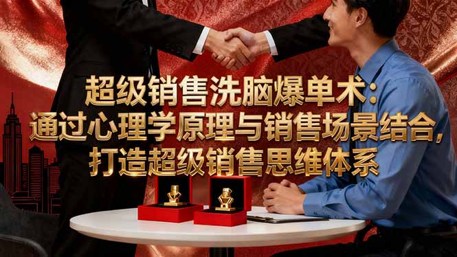 超级销售洗脑爆单术：通过心理学原理与销售场景结合,打造超级销售思维体系-优优云网创