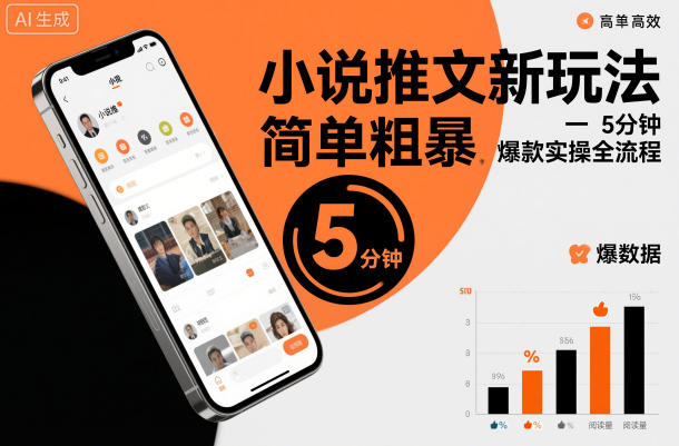 小说推文新玩法,简单粗爆,5分种一个爆款实操全流程-优优云网创