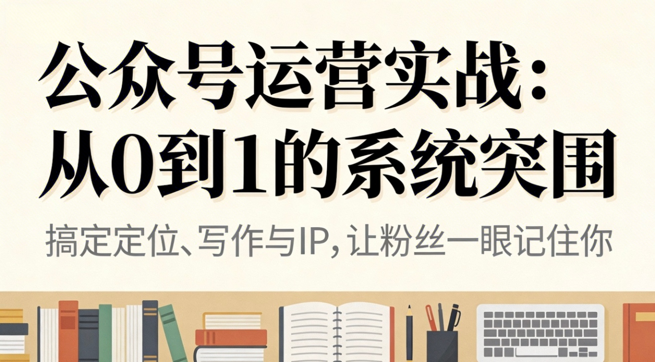 公众号运营实战：从0到1的系统突围-优优云网创