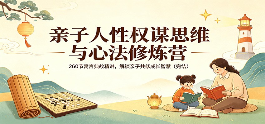 亲子人性权谋思维与心法修炼营:260节寓言典故精讲,解锁亲子共修成长智慧(完结)-优优云网创