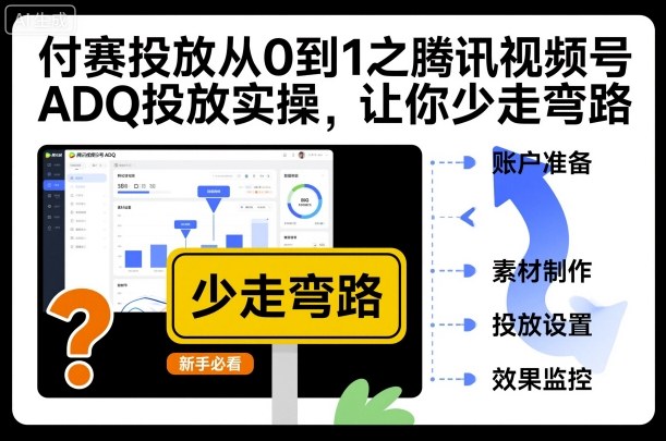 付赛投放从0到1之腾讯视频号ADQ投放实操,让你少走弯路-优优云网创