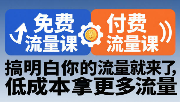 拼多多免费流量课+付费流量课,搞明白你的流量就来了,低成本拿更多流量-优优云网创