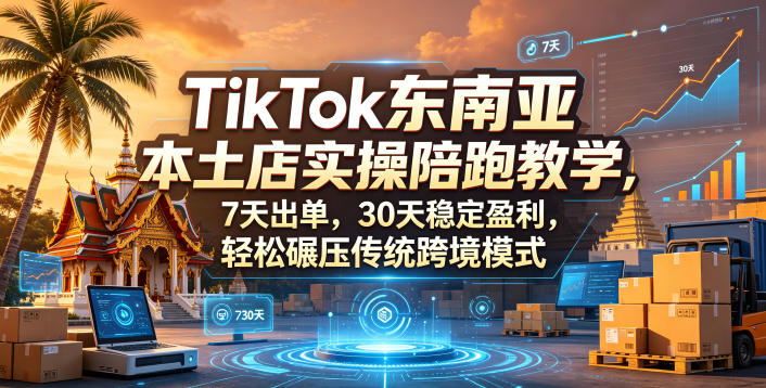 TikTok东南亚本土店实操陪跑教学,7天出单,30天稳定盈利,轻松碾压传统跨境模式(更新0516)-优优云网创