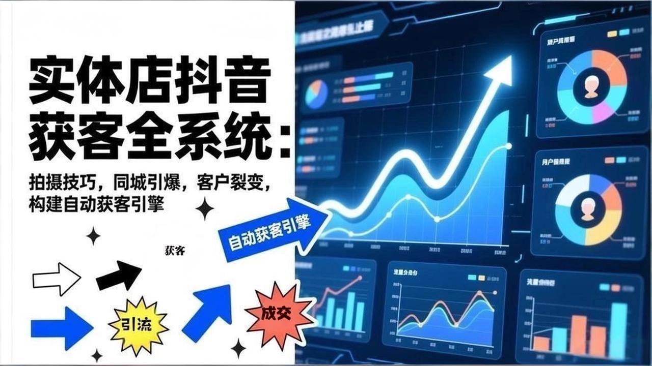 2026实体店抖音获客全系统：拍摄技巧，同城引爆，客户裂变，构建自动获客引擎-优优云网创