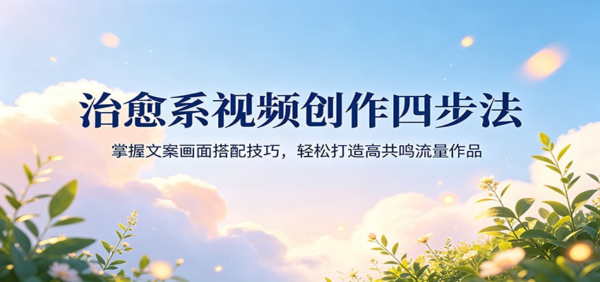 治愈系视频创作四步法：掌握文案画面搭配技巧，轻松打造高共鸣流量作品-优优云网创