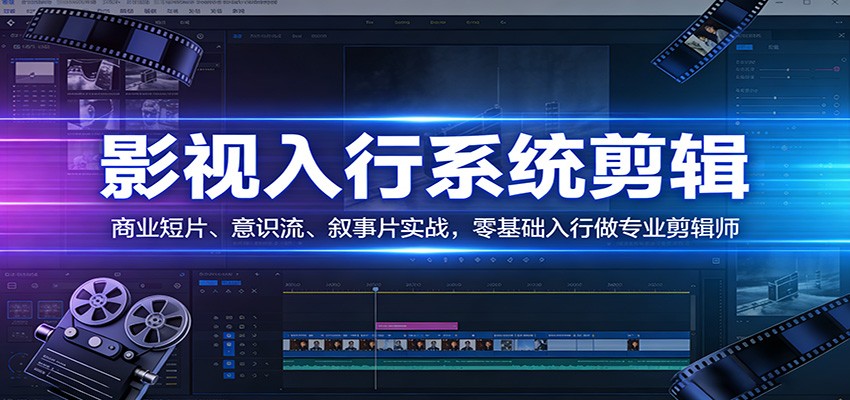 影视系统剪辑,商业短片、意识流、叙事片实战,零基础入行做专业剪辑师-优优云网创