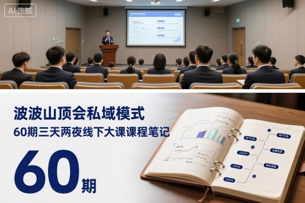 波波山顶会私域模式60期三天两夜线下大课课程笔记（文档）