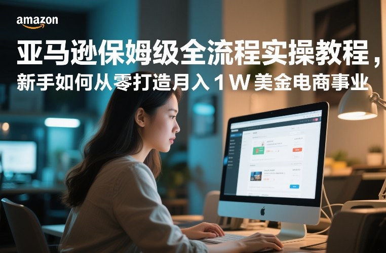 亚马逊保姆级全流程实操教程,新手如何从零打造月入1W美金电商事业